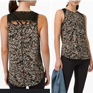 Lululemon Sculpt Tank Kaleidoscopic Pink Abstract Tank Mesh